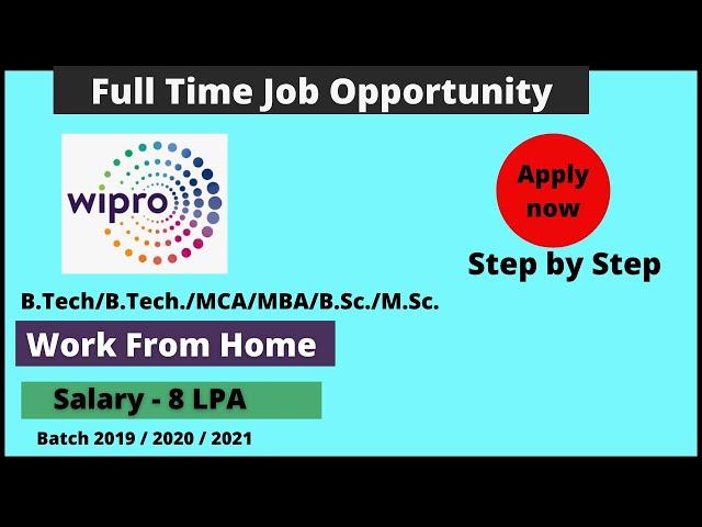 Wipro off campus drive for 2021 batch | off campus hiring | Wipro  | off campus | multi guru