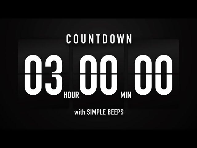 3 Hours Countdown Timer Flip Clock ️