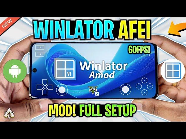 NEW  WINLATOR AFEI (AMOD) - SETUP/SETTINGS & GAMEPLAY | BEST WINDOWS EMULATOR ANDROID?