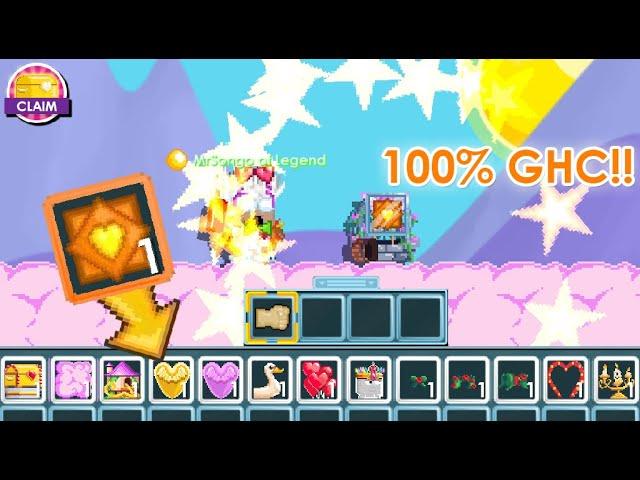 Using 8000 GBC to 40 Well of Love for 100% GHC Chance!! OMG!! | Growtopia