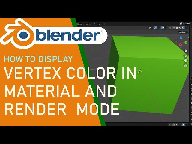 Blender how to display vertex color in material and render mode