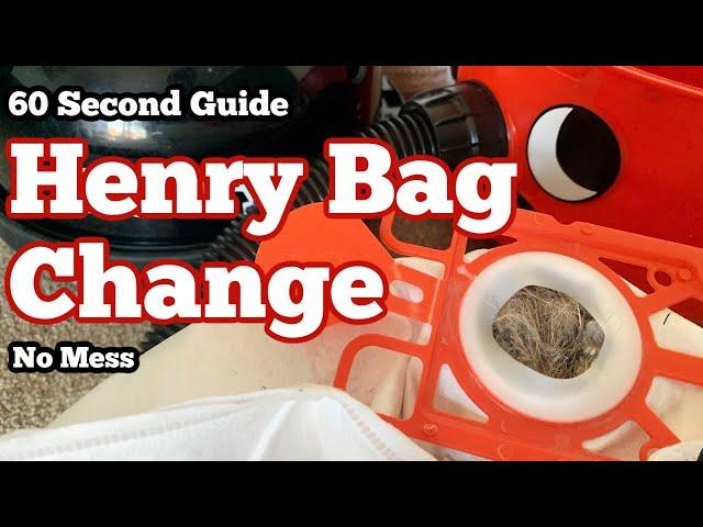 How To Change Henry Hoover Bag.. No Mess | 60 Second How to Guide