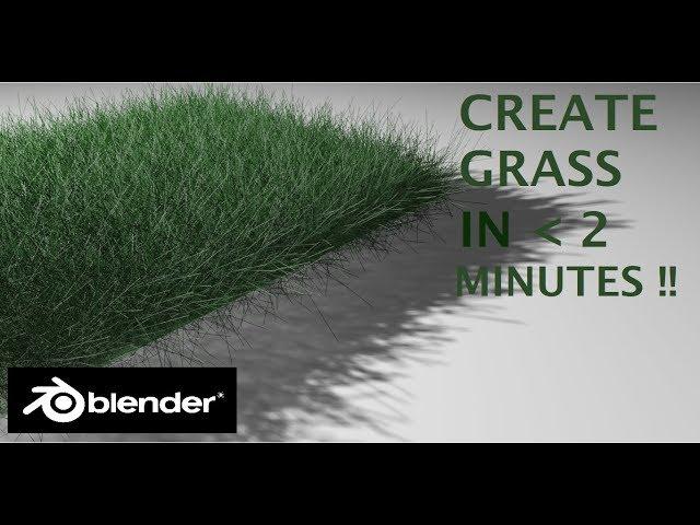 Blender 3D - Create Grass in Blender in 2 minutes | Beginner Tutorial