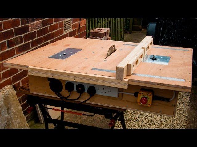 Homemade table saw with built in router and inverted jigsaw 3 in 1