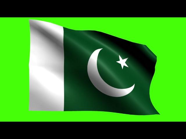 Pakistan Flag 4K | 3D Flag animation | Green Screen | No copyright issue