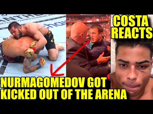 MMA Community reacts to Islam Makhachev choking out Dustin Poirier,Strickland vs Costa crazy judging