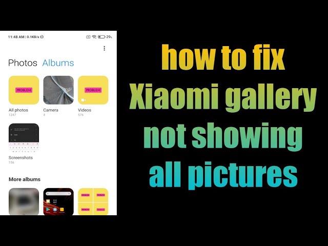 how to fix Xiaomi gallery not showing all pictures | mi gallery photos not showing problem