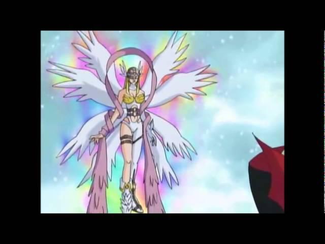 Gatomon Digievoluciona a Angewomon - Muerte de Myotismon [HQ]