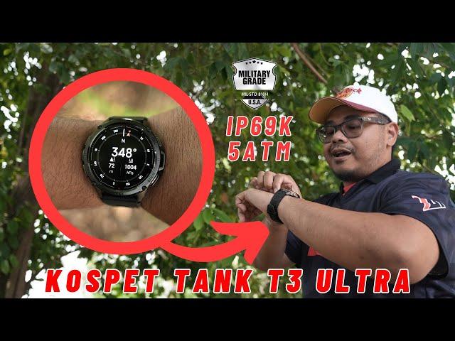 RM400 dapat Rugged Smartwatch IP69K, MIL-STD810H , siap boleh jawab CALL - Kospet Tank T3 Ultra