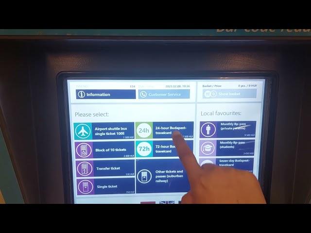 How to buy a Ticket for public transport in Budapest 4K (from a Ticket Machine) #budapest #hungary