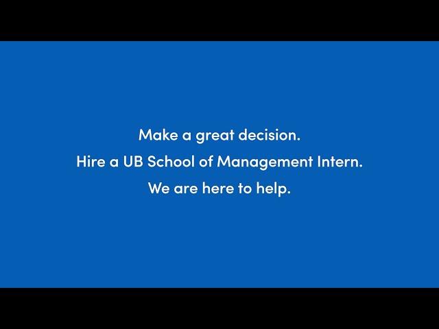 Hire a UB School of Management Intern