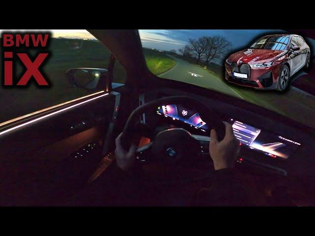 2021 BMW iX xDrive40 | POV test drive at night