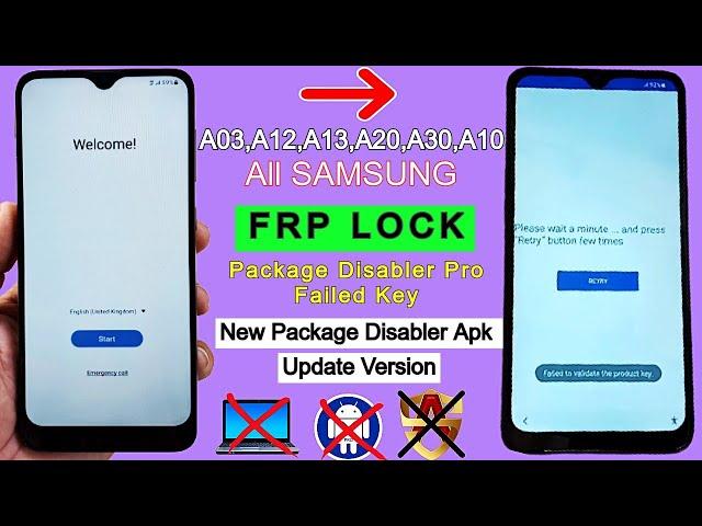 Samsung A03/A02/A10/A12/A50/A30/A32 FRP Bypass Package Disabler Pro Not Working 2023 | Google Bypass