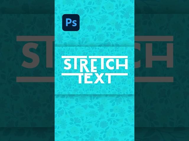 How to Stretch Text and Typography in Adobe Photoshop #photoshop