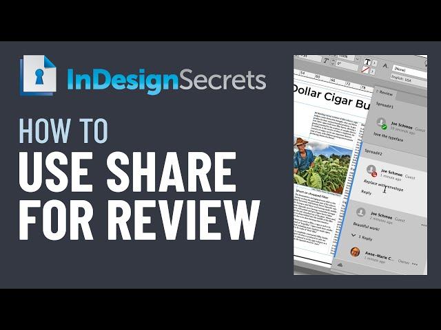 InDesign How-To: Use the New Share for Review Feature (Video Tutorial)