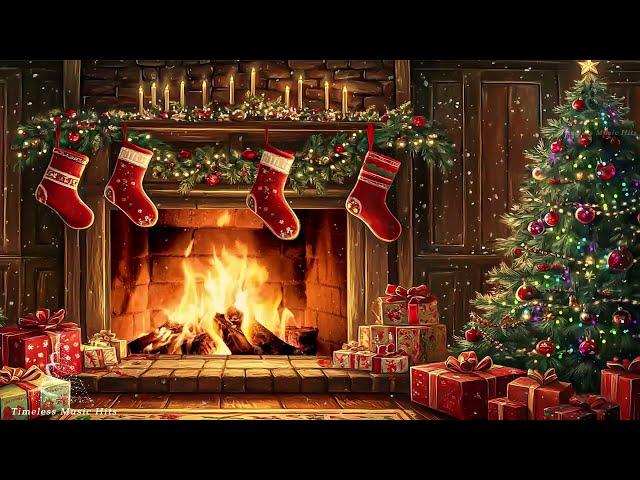 Best Christmas Songs with Fireplace  Top Christmas Songs All Time   Merry Christmas 2025