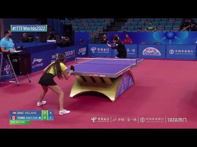 Highlights | Melanie Diaz (PUR) vs Hui May Tong (CAN) | WT Grps | #ITTFWorlds2022