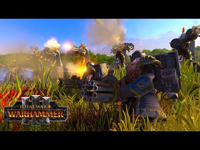 Suppressed!  Dwarfs VS Lizardmen | Total War WARHAMMER 3 | FIRESupport | 4K