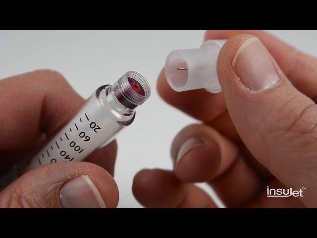 EN InsuJet™ V3.7 instruction video – part 13: Using insulin from a disposable penfill