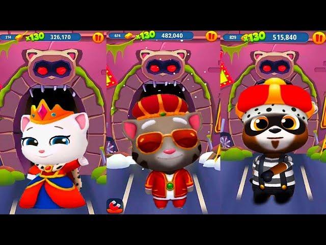 Воришка Енот против КОРОЛЯ Тома.  Битва за золото. Бег за золотом Talking Tom Gold Run