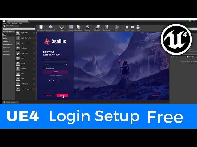 Unreal Engine Online Login Page in Game | UE4 Login Page in Sing-Up | How to create a Login setup