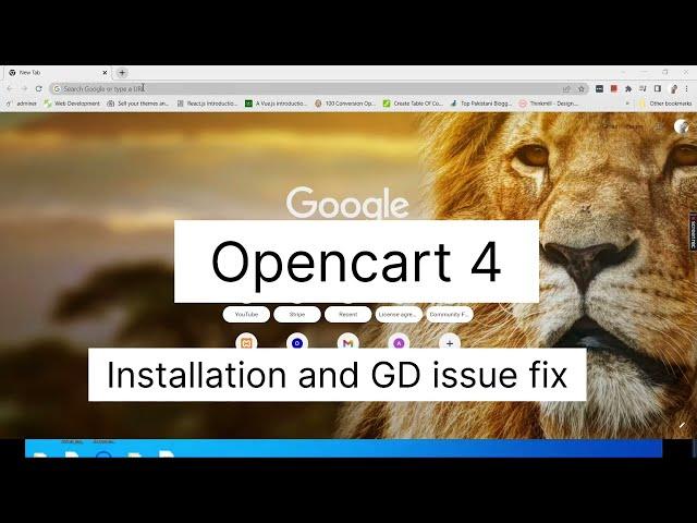 Opencart 4 Installation, Xampp and PHP GD fix - Opencart Development - urdu / hindi -