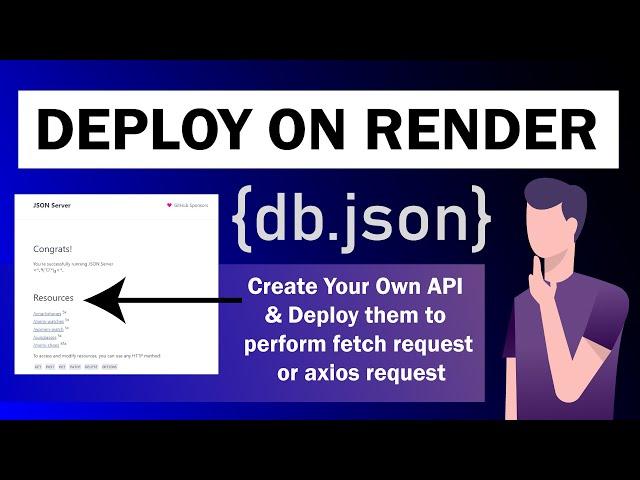How to Deploy db.json Mock Server  on Render || Host JSON server on GitHub | Host JSON API on Server