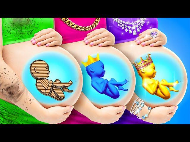 POOR vs RICH vs GIGA RICH Hacks | Funny Pregnancy Stories