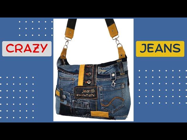 "Crazy jeans" style denim bag (automatic subtitles)