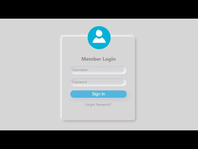 Login Form with HTML & CSS | Neomorphism Design | By Code Info