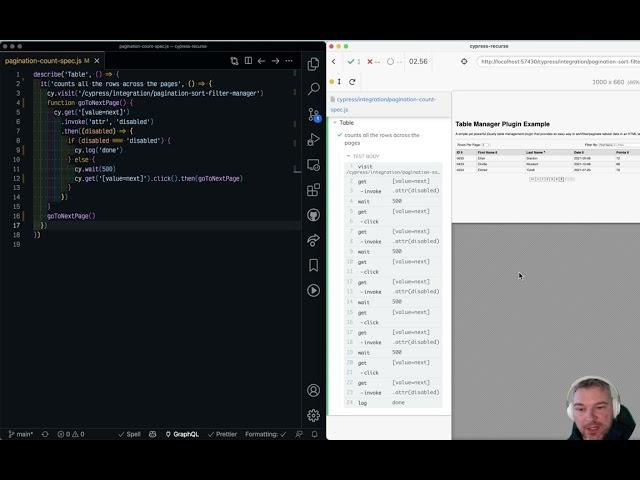 Iterate Through Pages And Count Rows Using Recursion