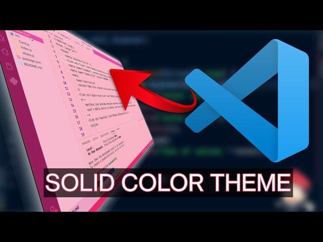 Solid Color Theme For VSCode