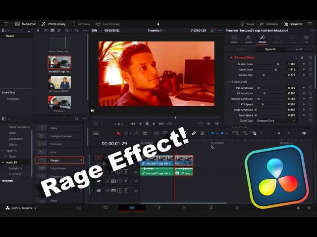 Rage/Eskalations Effekt selber nachmachen | Davinci Resolve Tutorial