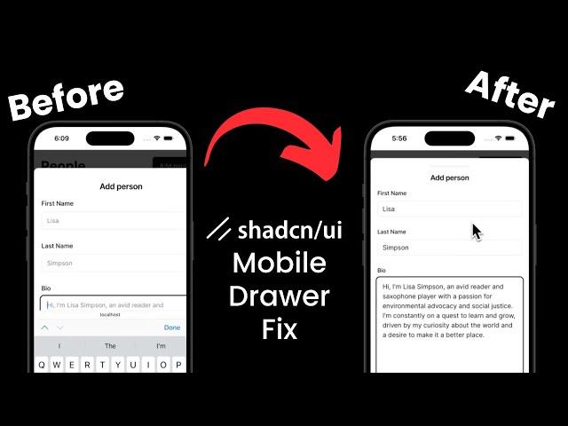 I fixed shadcn/ui Drawer for Mobile