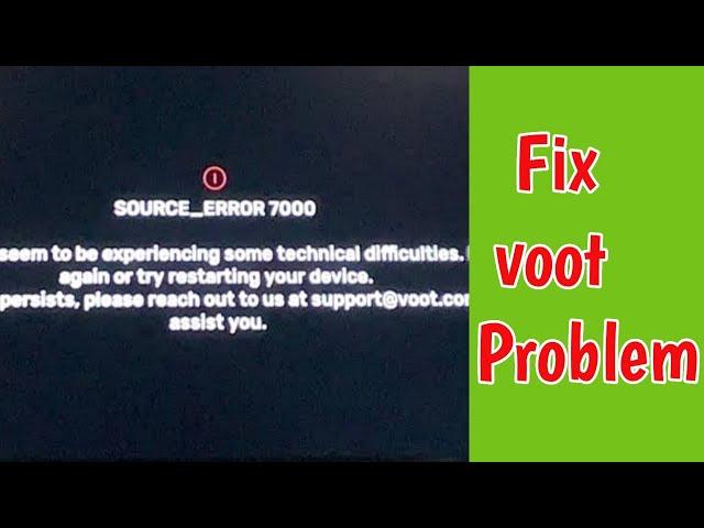 Fix Voot Source Error 7000 and 7001 Problem Solved | voot renderer error 7001 |