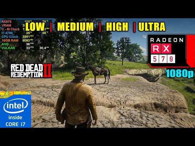 RX 570 | Red Dead Redemption 2 - 1080p - Low, Medium, High, Ultra