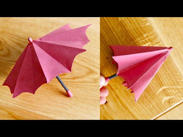 Easy Way To Make Paper Umbrella - Paper Umbrella That Open and Close - Paper Craft