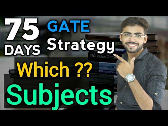 Subjects I selected for GATE 75 Days Strategy | Crack GATE | Well Academy