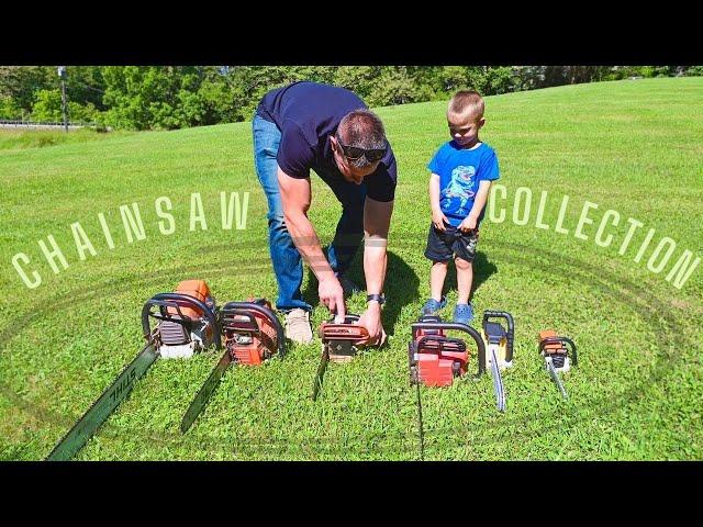 Our Chainsaw Collection. Testing each of them