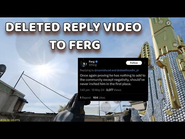 Deleted reply video to Iferg (reupload)