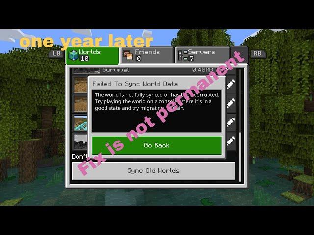 how to fix failed to sync data 1 year later