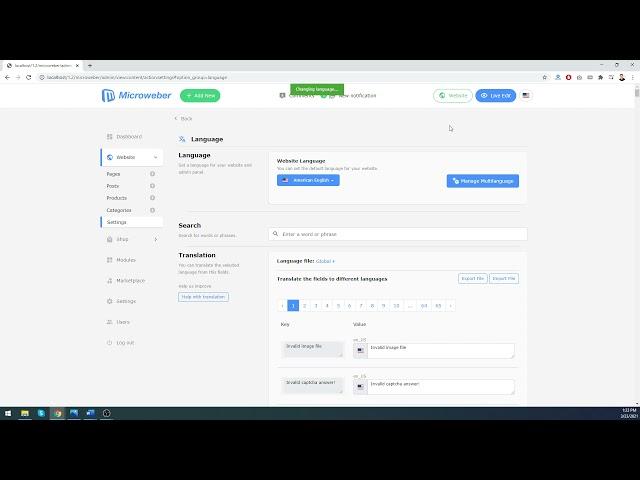 How to install Multilanguage on your website  MICROWEBER CMS