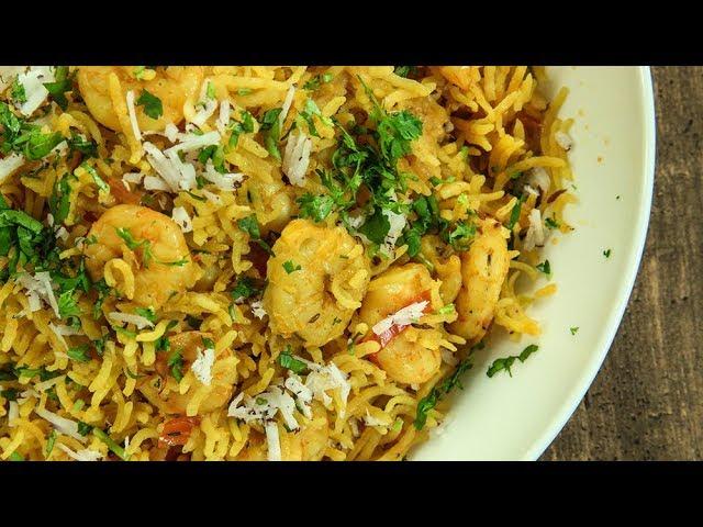 Prawns Pulao Recipe | How To Make Prawn Pulao | Shrimp Pulao | Jhinga Pulao | Recipe by Varun