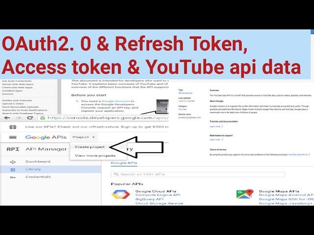 Google OAuth2.0 | Refresh Token Generate | Access token | Youtube OAuth 2.0 | Youtube Api Data Hindi