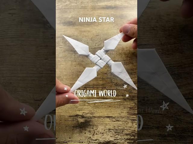 HOW TO MAKE NINJA STAR ORIGAMI SHURIKEN TUTORIAL | PAPER NINJA WEAPON STAR CRAFTING INSTRUCTIONS ART