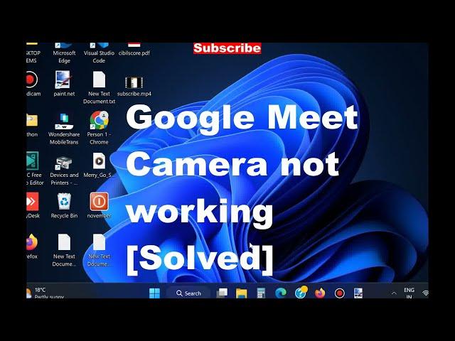 Google Meet camera not working in Windows 11 / 10 fixed