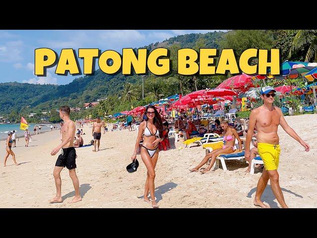 【 4K】Phuket 2022 Patong beach walk - Thailand