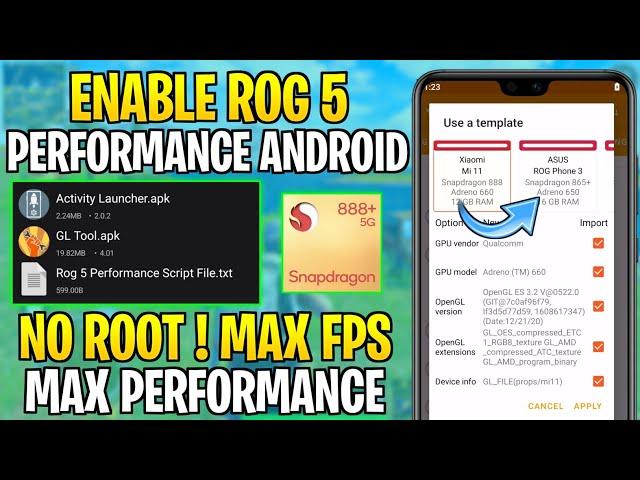 Enable Rog 5 Performance For Android Without Root || Get Max 90 FPS & Fix Lag !!