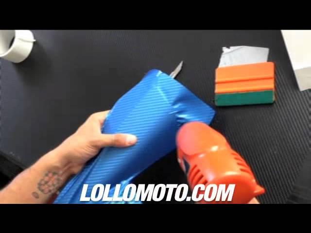 Pellicola Adesiva Car Wrapping Carbonio BLU Termoformabile 3D Auto Moto Camper Camion LOLLOMOTO