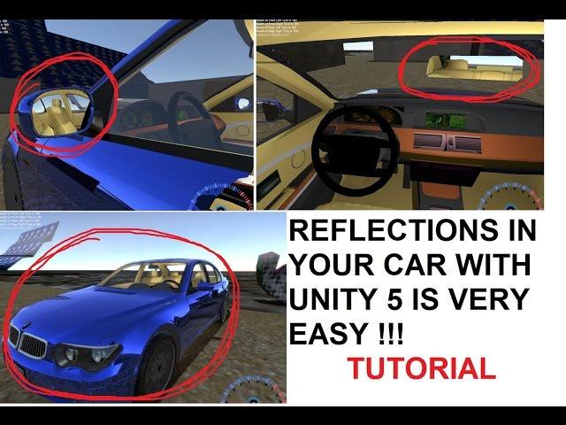 Unity 3D ( Unity 5 ) : Car Mirror & Reflection Probe. Tutorial